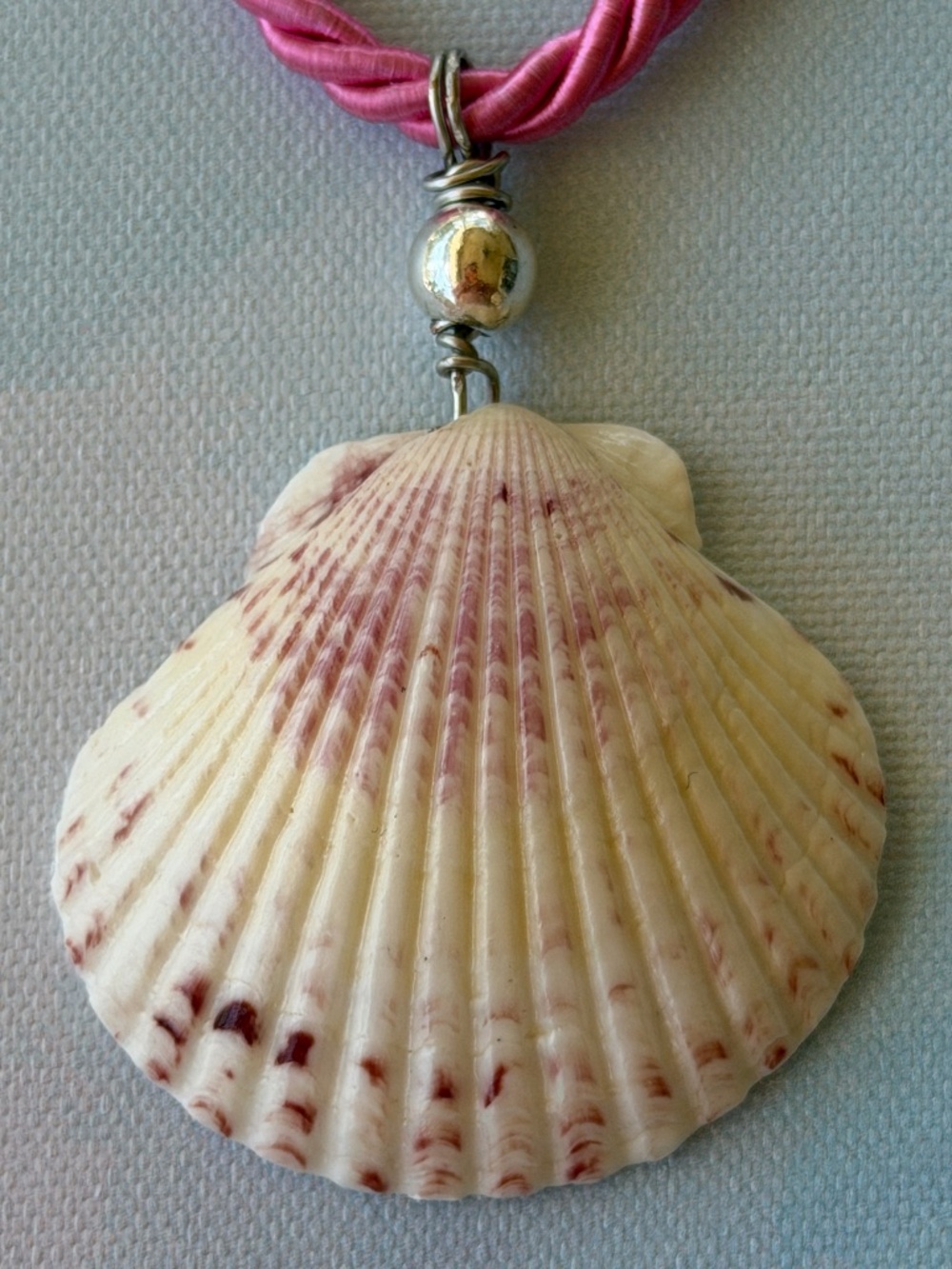 Clam Shell Unique Pink Necklace